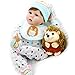 Aori Lifelike Realistic Reborn Baby Doll 22 Inch Real Looking Weighted Reborn Doll with Hedgehog Toy Best Birthday Set for Girls Age 3