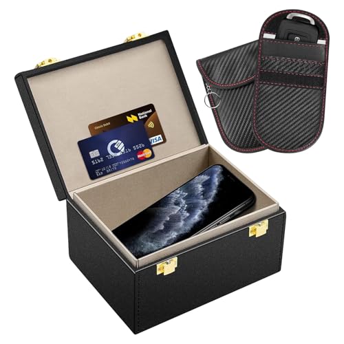 Keyless Go - Caja de protección para llaves de coche, protección antirrobo, bloqueo de señal para tarjeta de crédito y coche, sin llave RFID