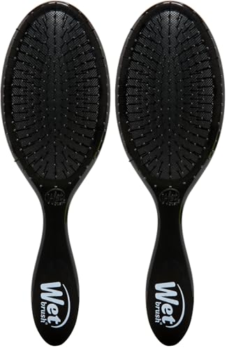 Wet Brush Original Detangling Hair Brush, Classic Black - Ultra-Soft IntelliFlex Bristles - Detangler Brush Glide Through Tangles With Ease For All Hair Types - For Women, Men, Wet &amp; Dry Hair