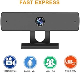 PC Webcam with Microphone 1080p Camera Full HD Webcam 1080P 30fbs Streaming USB