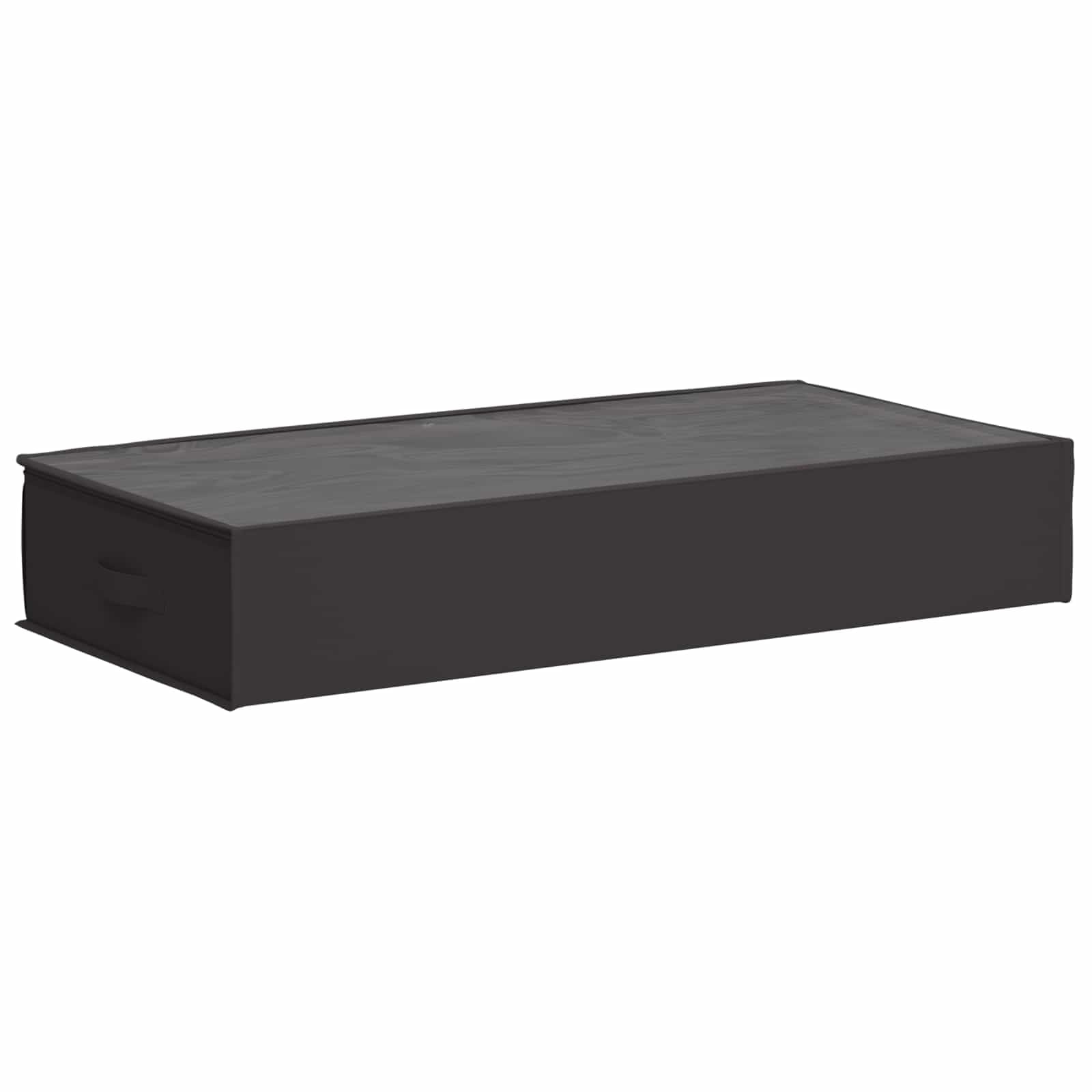 Caja de almacenaje de tela no tejida con ventana de PVC transparente, 100 x 50 x 18 cm, juego de 6 unidades, plegable, apilable, con asas, ideal para dormitorio, oficina