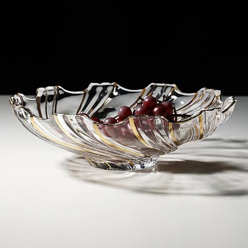 Cuenco de torbellino dorado para centro de mesa de salón comedor sofisticado de 32 cm 8