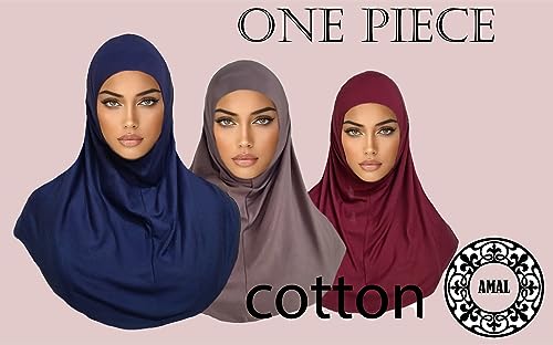 One Piece Hijab, Cotton, Solid Cover, USA, Model H133
