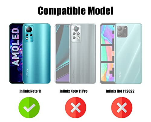 Image of Jkobi Back Cover Case for Infinix Note 11 (Shockproof with Polycarbonate Clear Panel | Professional Black)