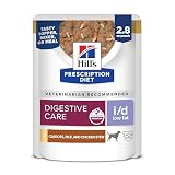 Hill's Prescription Diet i/d Low Fat Wet Dog Food, Chicken, Carrot, & Rice Stew, 2.8 oz. Pouches, 24-Pack