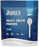 Judee's Bulk Heavy Cream Powder 40lb (5lb Pack of 8) - GMO and Preservative Free - Produced in the USA - Keto Friendly - Add Healthy Fat to Coffee, Sauces, or Dressings - Make Liquid Heavy Cream