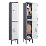 STANI Metal Lockers with Lock - Tall Steel Storage Lockers for Employees, Home, Gym, School, Office