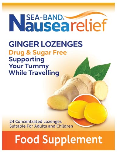 Sea-Band Travel Sickness Sugar Free Ginger Lozenges 24 Lozenges
