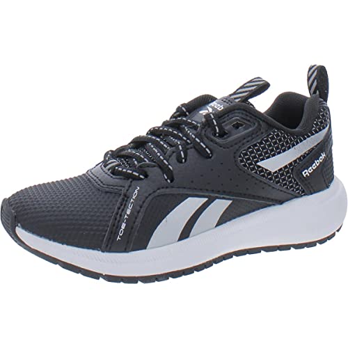 Reebok Boy's Durable XT Running Shoe, Black/Silver Metallic/White, 13 Little Kid