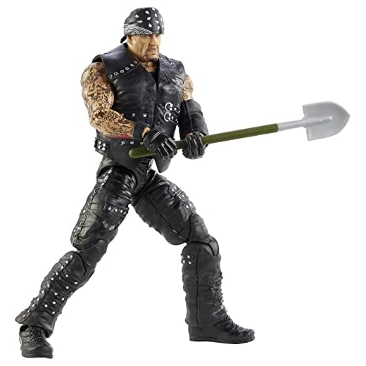 WWE Undertaker Top Picks Elite Collection Action Figure with Boneyard Match Accessories, 6-inch Posable Collectible Gift for WWE Fans Ages 8 Years Old & Up