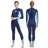 Vofiw Womens Wetsuit 3mm Neoprene Full Body Back Zipper Wet Suits Keep Warm Diving Suit Thermal Swim