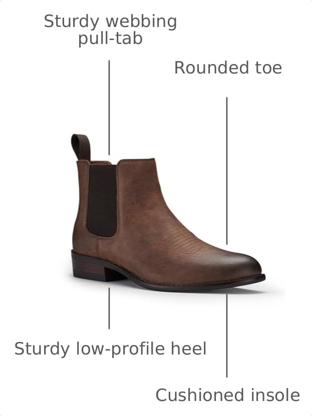 Image of Ferro Aldo Men's Western Boot Collection | Casual & Dress Ankle Boots in Cowboy, Chelsea, & Biker Styles for Men