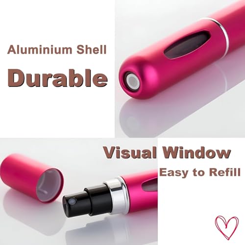 Image of Munshi & Saint Mini Perfume Refill Bottle, Easy To Refill & Carry Pocket Size Aluminium Glass Empty Bottle - 5Ml (Pack Of 1), Multicolour