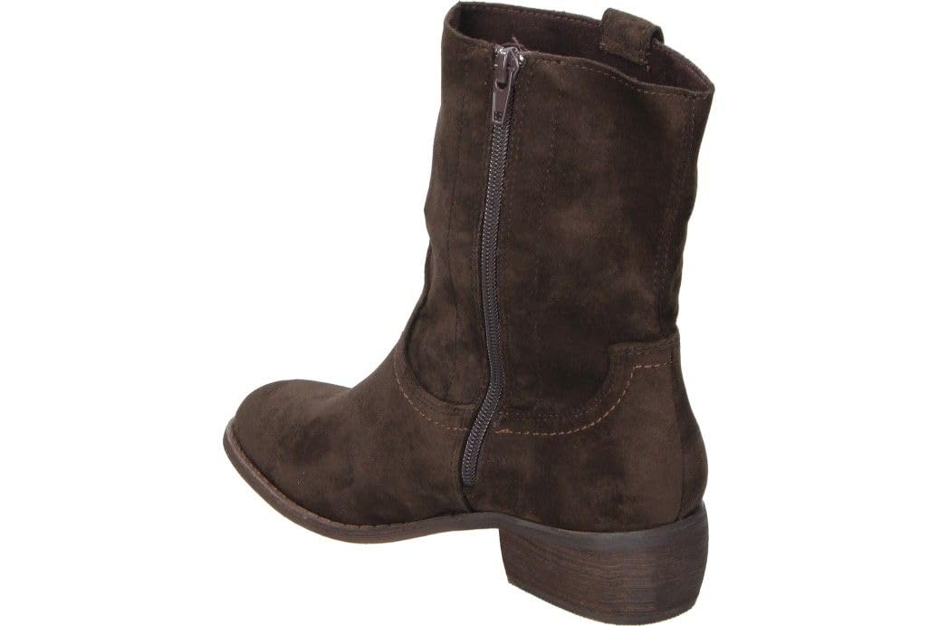 Buonarotti | Botines Camperos Mujer – Botines Planos – Botín Cowboy con Cremallera Lateral – Estilosos – Cómodos y Versátiles – Moda – Modelo 2A-1496