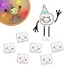 Glo Pals Water-Activated Light-Up Sensory Bath Toy Character and 6 Cubes for Bathtime and Sensory Play, Party Pal, Glows 9 Colors