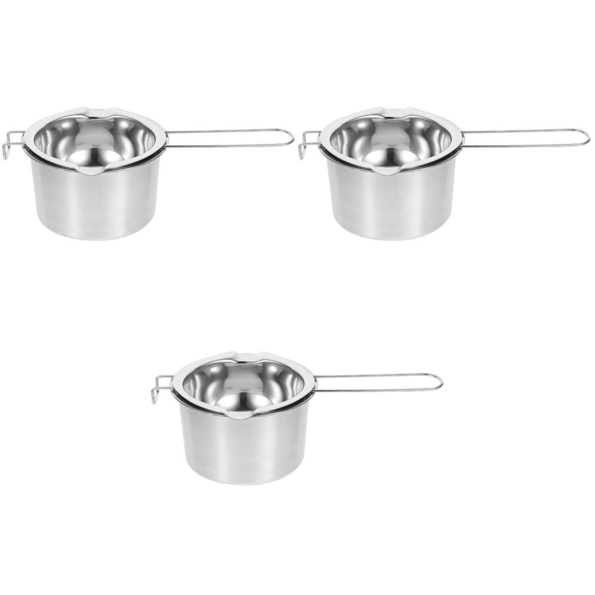 NUOBESTY Kit Per La Fabbricazione Di Candele 3 Set Pentola Per Fusione Di Cera Facile Da Usare Da Conservare Per Decorazioni Per La Casa 2 Pezzi*3