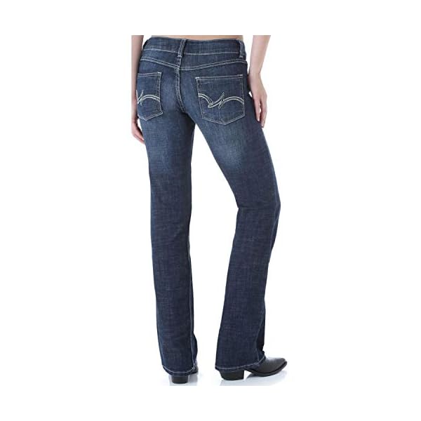 Wrangler-Womens-Western-Mid-Rise-Stretch-Boot-Cut-Jean Wrangler Women's Western Mid Rise Stretch Boot Cut Jean, Navy, 9W x 32L