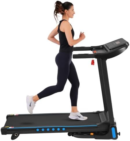 3.0 HP Folding Treadmill with Incline, 350 lbs Capacity, 15.75" x 43.31" Belt, Bluetooth Speaker, USB & Type-C Charging, Shock Absorption System