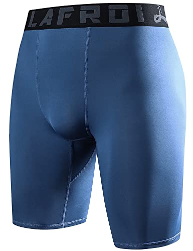 LAFROI Men's Quick Dry Cool Compression Fit Tights Shorts Waistband-YSK09 Grayish Blue Size XXL Cover