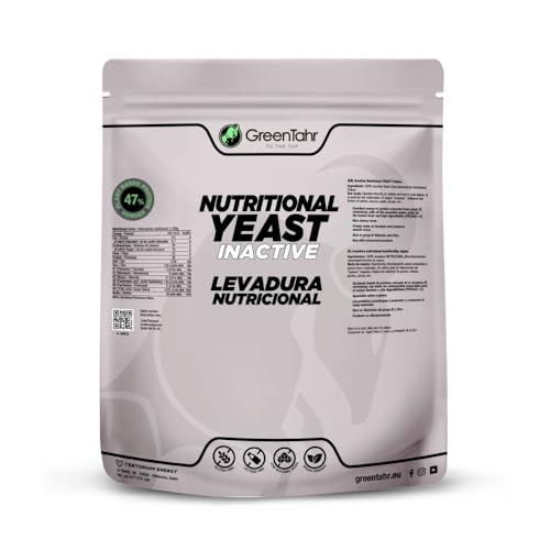 Green Tahr Lievito Nutrizionale in Scaglie 500 g. Lievito Alimentare Inattivo Ricco di Vitamine B e Proteine 46%. Nutritional Yeast in Fiocchi Senza Glutine. Ideale come Formaggio Vegano