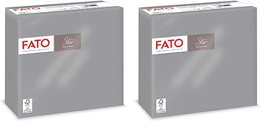 Fato - Serviettes en papier jetables, douceur et souplesse, paquet de 40 serviettes, format 38x38...