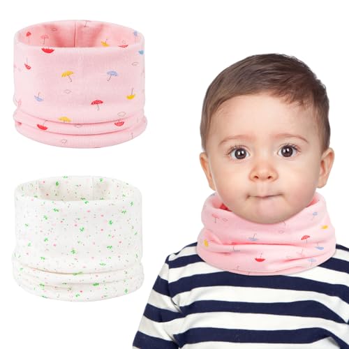 Kiiwah 2 Stück Loop Schal Kinder Dünn, Baumwolle Schlauchschal Baby...