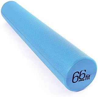 66fit EVA Foam Roller 15cm Diameter Blue - Physio Pilates Yoga Trigger Point Massage