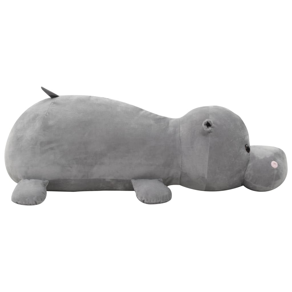 Hippo pluszak pluszowy, szary, miękka maskotka 100 x 30 cm, wypełnienie bawełniane, zabawka do pokoju dziecięcego, prezent dla chłopców i dziewczynek, do zasypiania, przytulania, towarzysza