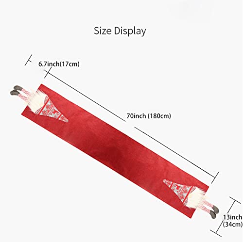 Christmas Table Runner, Red Table Runner, Classic Creative 3D Rudolph Table Runner, Christmas Holiday Table Decoration, Decoration For Family Party Decor 13 X 82 Inches #TOP2