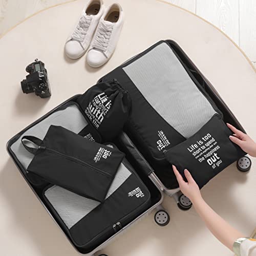 Packing Cubes, kledingtassen, koffer-organizer voor vakantie en reizen, set pakkubussen - Afbeelding 3