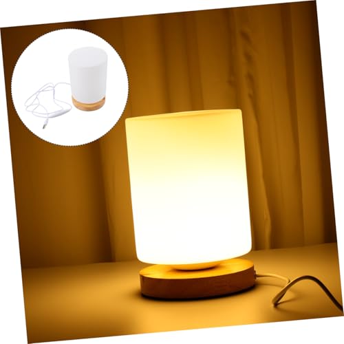 Lámpara de Mesa Cilíndrica con Luz Cálida y USB miniatura 4