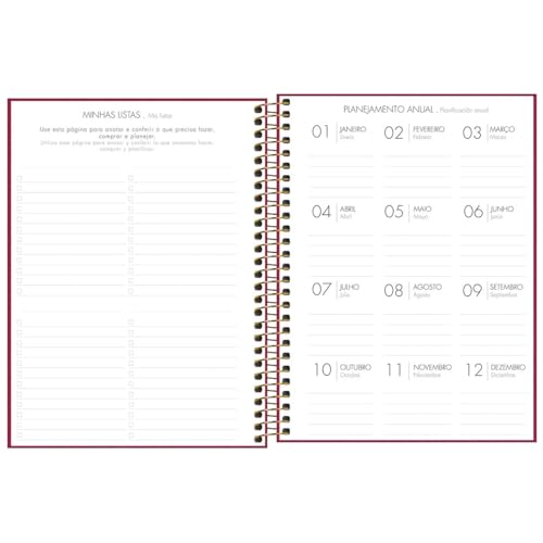 Tilibra - Agenda Executiva Espiral Diária 17,7 x 24 cm Lume 2025 - VERDE