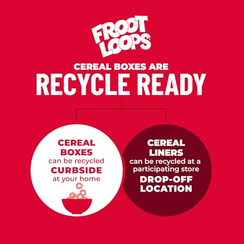 Kellogg's Froot Loops Breakfast Cereal, Good Source of Fiber, 15g Whole Grains, Giant Size, 23 oz