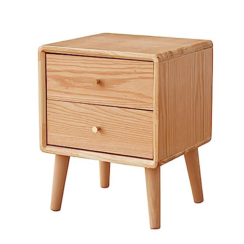 ベッドサイドテーブル サイドテーブル ナイトテーブル 無垢材 引き出し付き 天然木 ナチュラル ベッドサイドテーブル 簡単組立 ナイトテーブルベットサイドテーブル (B)