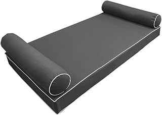 DBM IMPORTS Style5 Crib Outdoor Daybed Mattress Bolster Contrast Piped Trim Insert Cover Complete Set - AD003