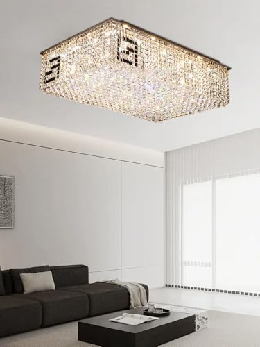 Modern Luxury Crystal Led Ceiling Light Living Room Decoration Gold Li