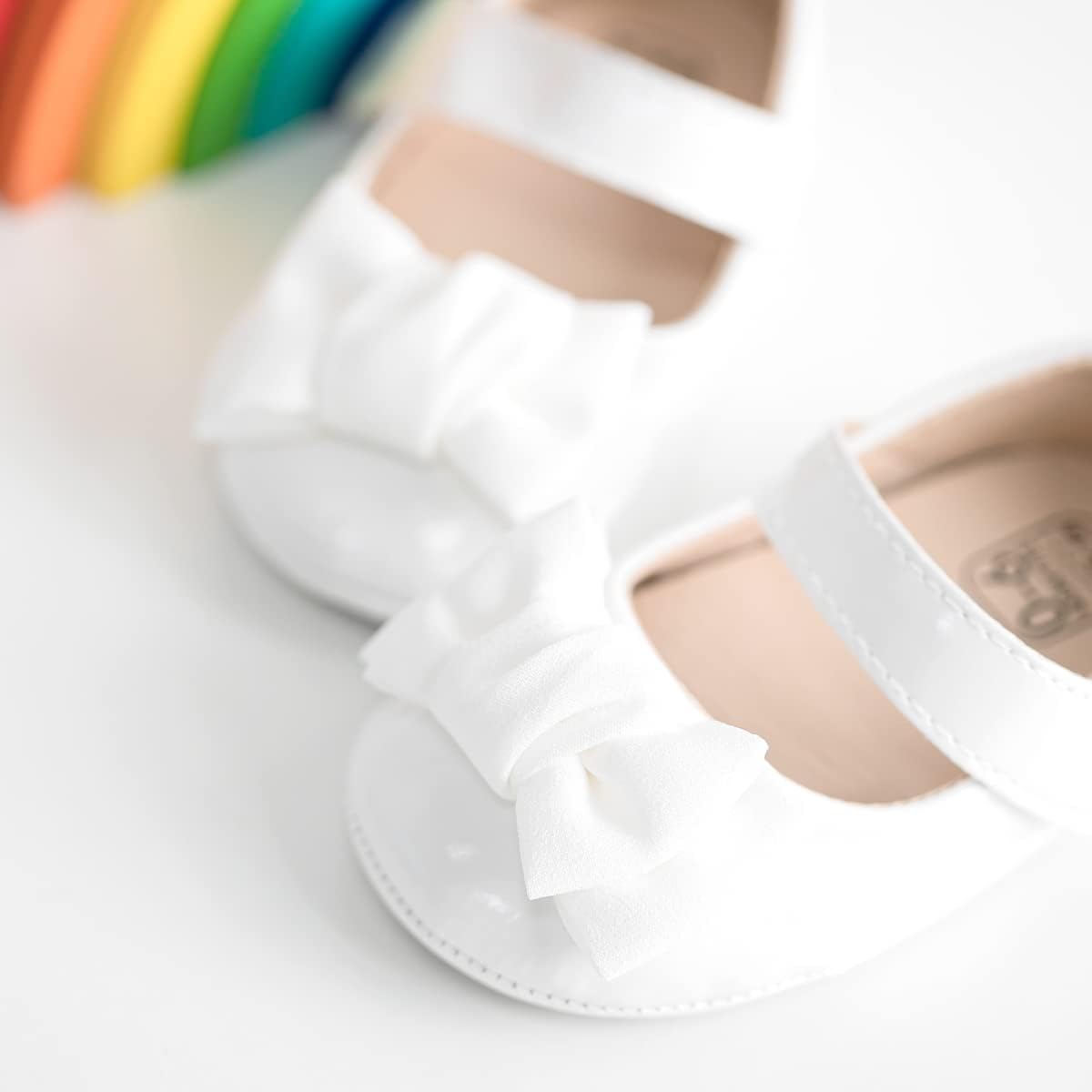 Sawimlgy Baby Girls Mary Jane Sequins Crown Flats PU Leather Wedding Party Princess Ballet Shoe Infant Rubber Sole Prewalker Toddler First Crib Shoes - Image 4