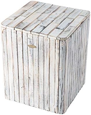 Patio Sense 62733 Square Garden Stool, Michael Natural