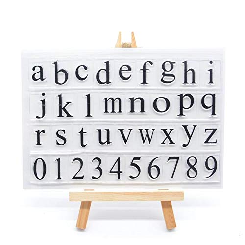 Welcome to Joyful Home 4pcs/Set Alphabet Letters Family Sentiment Rubber Clear Stamp for Card Making Decoration and Scrapbooking