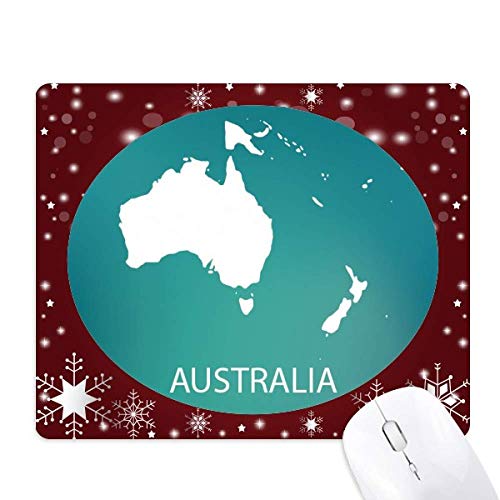 Tapis de souris Océanie en finition premium avec carte silhouette et motif flocon