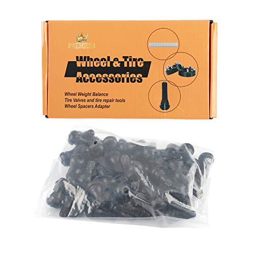 EZISOE 50 Pcs TR412 Black in Standard Length Stem Snap Rubber Valve Stems,for Off-Road Trucks ATV,SUVs,RVs with Tubeless 0.453in 11.5mm Rim Holes on Vehicles