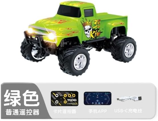 1:64 Scale MINI Monster Truck RC Car with Tow Hook, 2.4G Alloy Remote Control Vehicle with 3-Speed Gear,Multi-Player Off-Road Model HG4-231 image 5