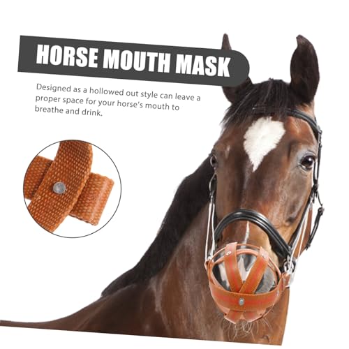 Muselière cheval taille moyenne ajustable anti-aboiement pour bétail - 4