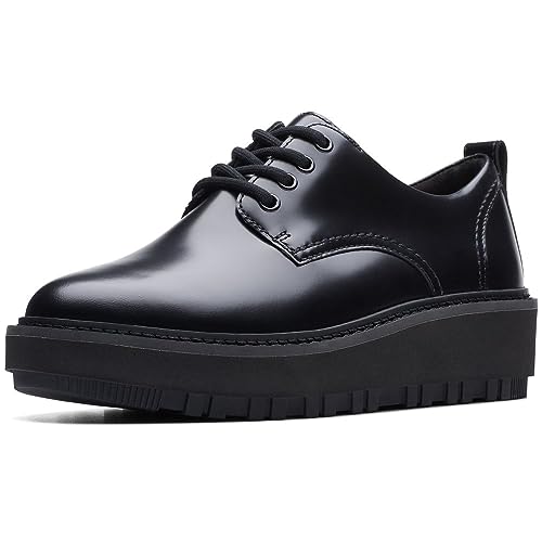 Clarks Orianna W Derby Leather Shoes in Black Standard Fit Size 4