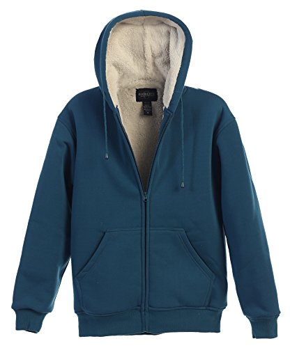 Image of Gioberti Men's Soft Heavyweight Sherpa Lined Fleece Hoodie Jacket
