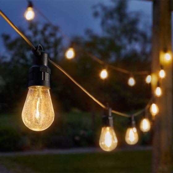 Robins 20 Vintage Festoon Lights Plug in Low Voltage Warm White