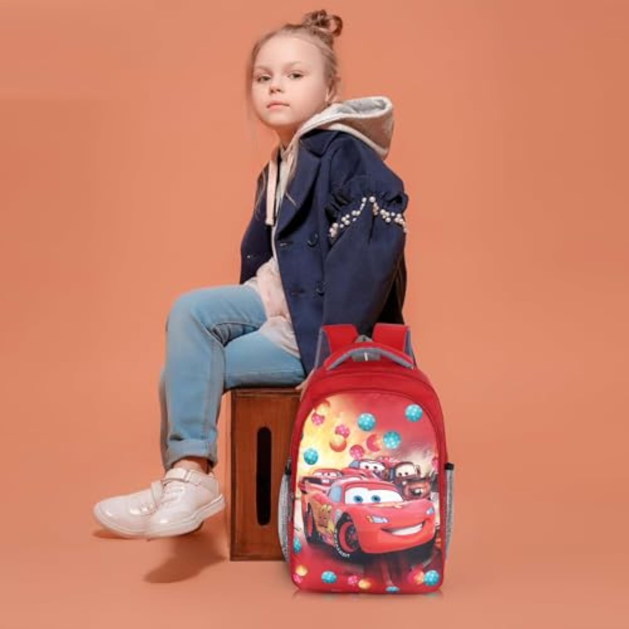 Lightweight Cartoon Lightning McQueen Backpack for Kids