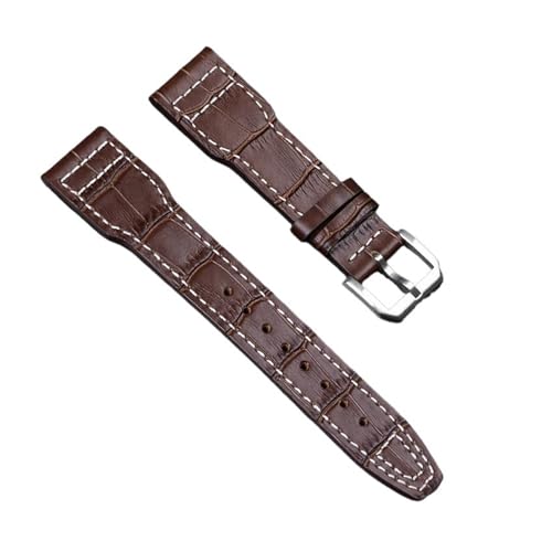 [LYBELIRH] 20mm 21mm 22mm U[EHb`oh IWC pCbgEHb` vXgbv fB[X Y pXgoh uXbg ANZT[(Bamboo-Brown Wihte,21mm)