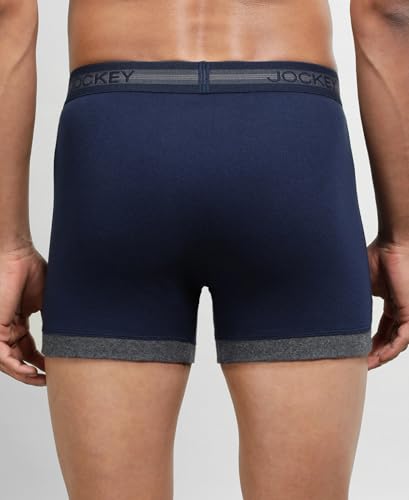 Image of Jockey 1017 Men's Super Combed Cotton Rib Solid Boxer Brief with Stay Fresh Properties