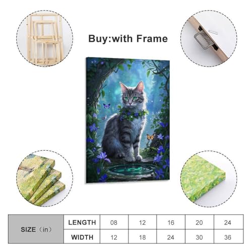 Devon Rex murale decoration affiche peinture sur toile chambre 40x60cm